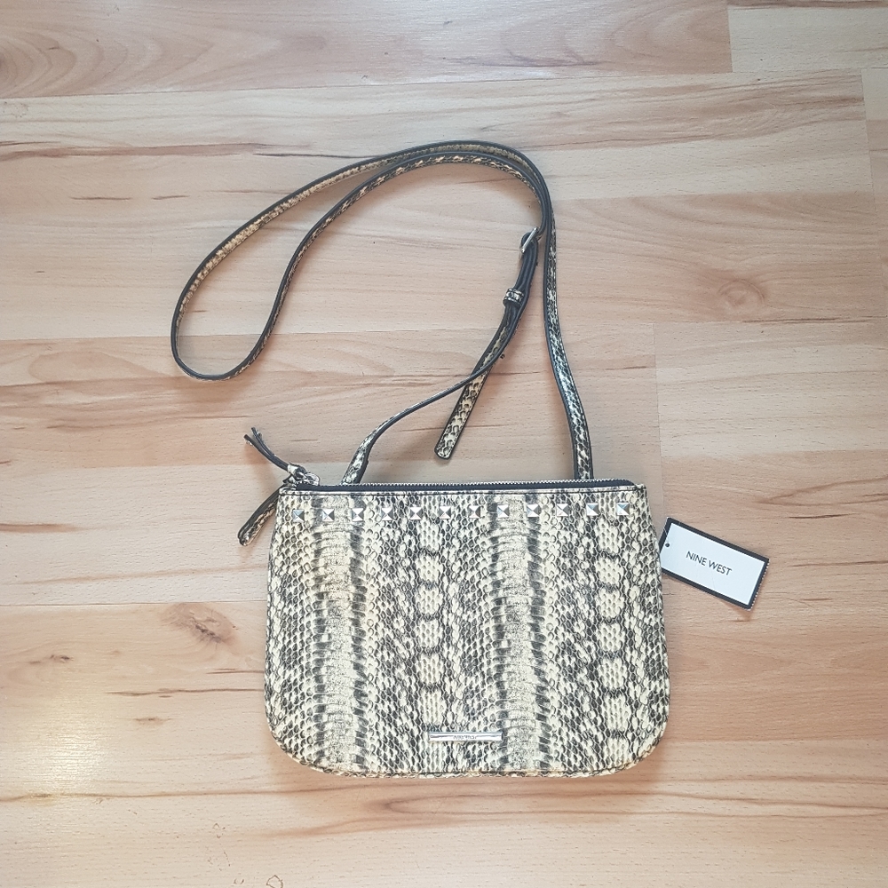 NWT Nine West Snakeskin Crossbody Purse